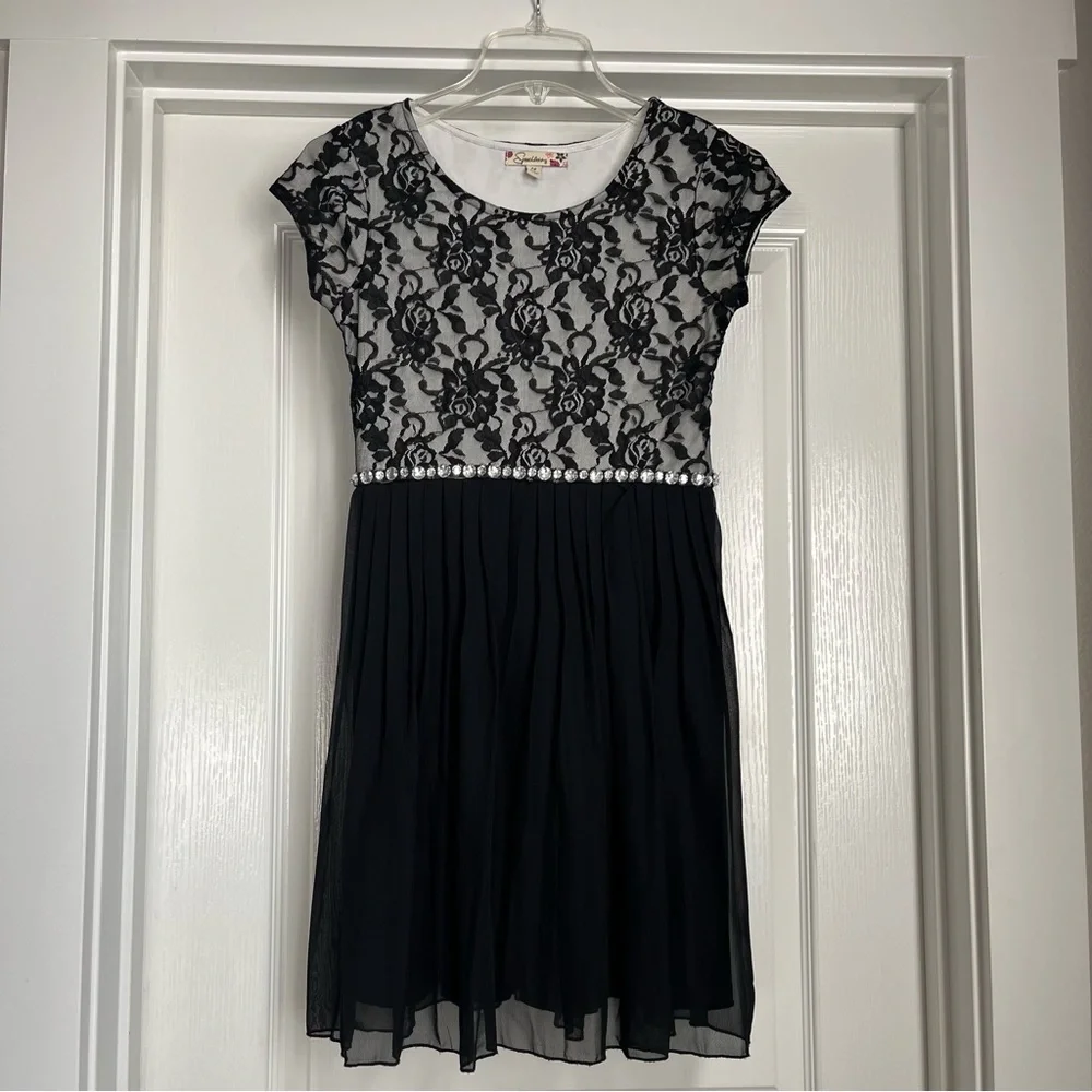 Speechless Black & White Lace Dress.